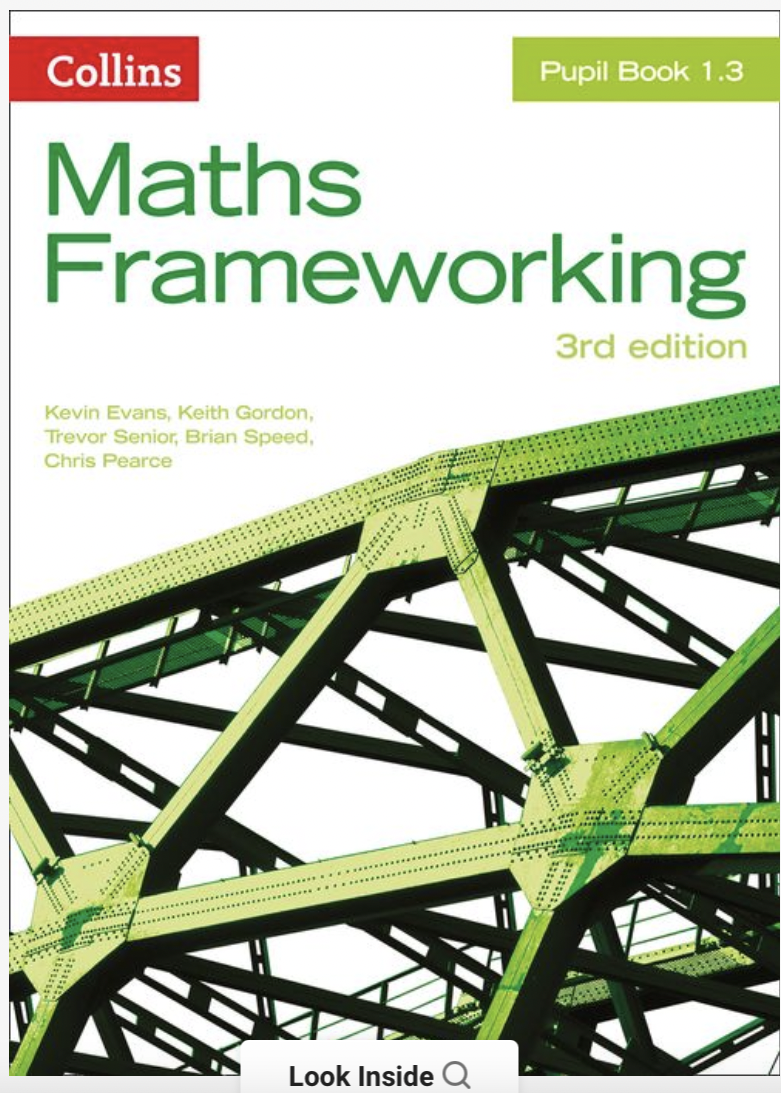 Collins Maths Framework Pupil Book 1.3